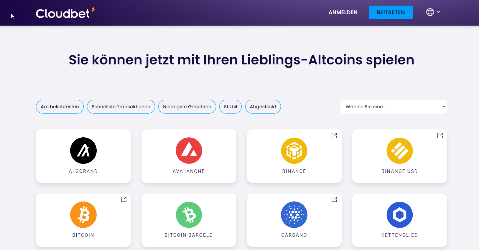 cloudbet-zahlugsmethoden